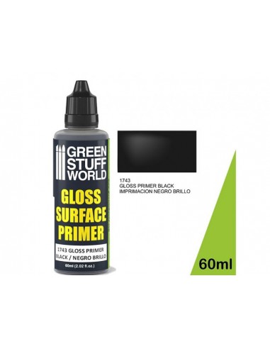 Green Stuff 501025 Gloss Surface Primer 60ml - Black
