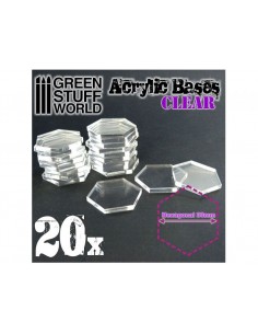 Green Stuff 9844 Acrylic Hexagonal 30 mm Clear